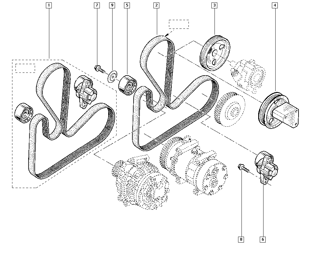 RENAULT 77 01 477 527 - Поликлиновый ременный комплект unicars.by