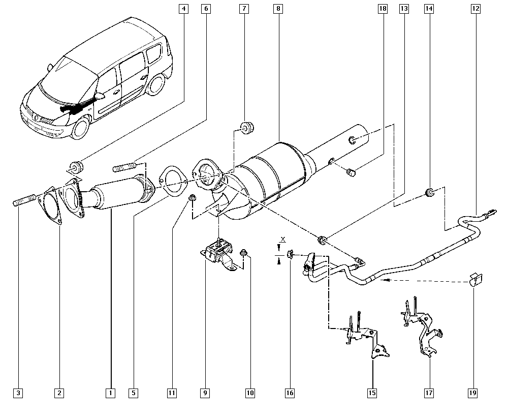 RENAULT (8200392222) - Датчик, давление выхлопных газов unicars.by