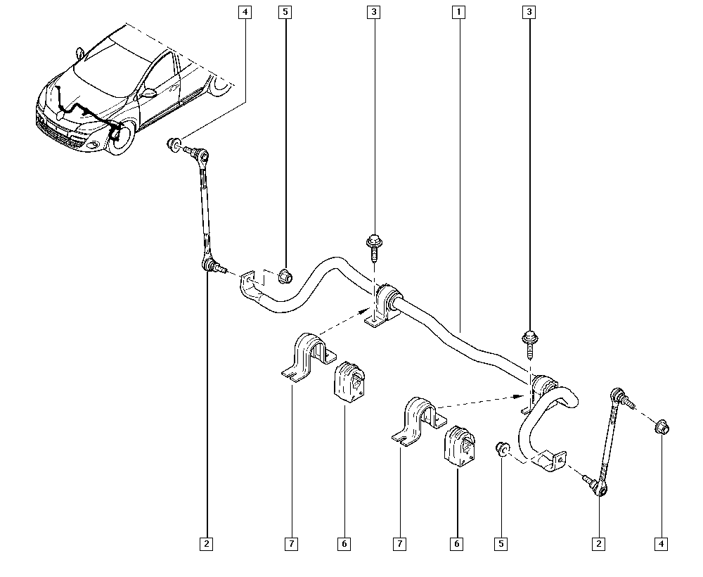 RENAULT 54 61 800 02R - Тяга / стойка, стабилизатор unicars.by