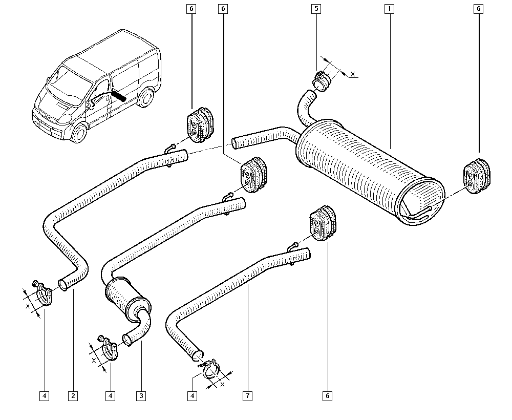 RENAULT 82.00.157.363 - Соединительные элементы, система выпуска unicars.by