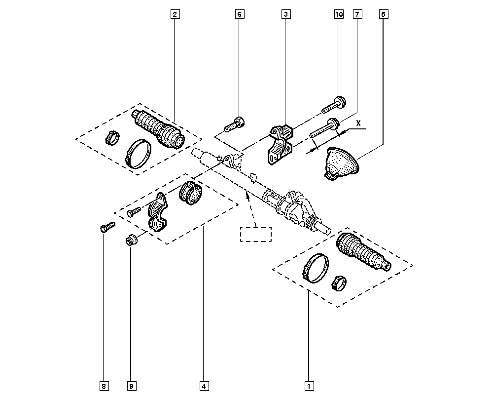 RENAULT 7701471141 - Комплект пыльника, рулевое управление unicars.by