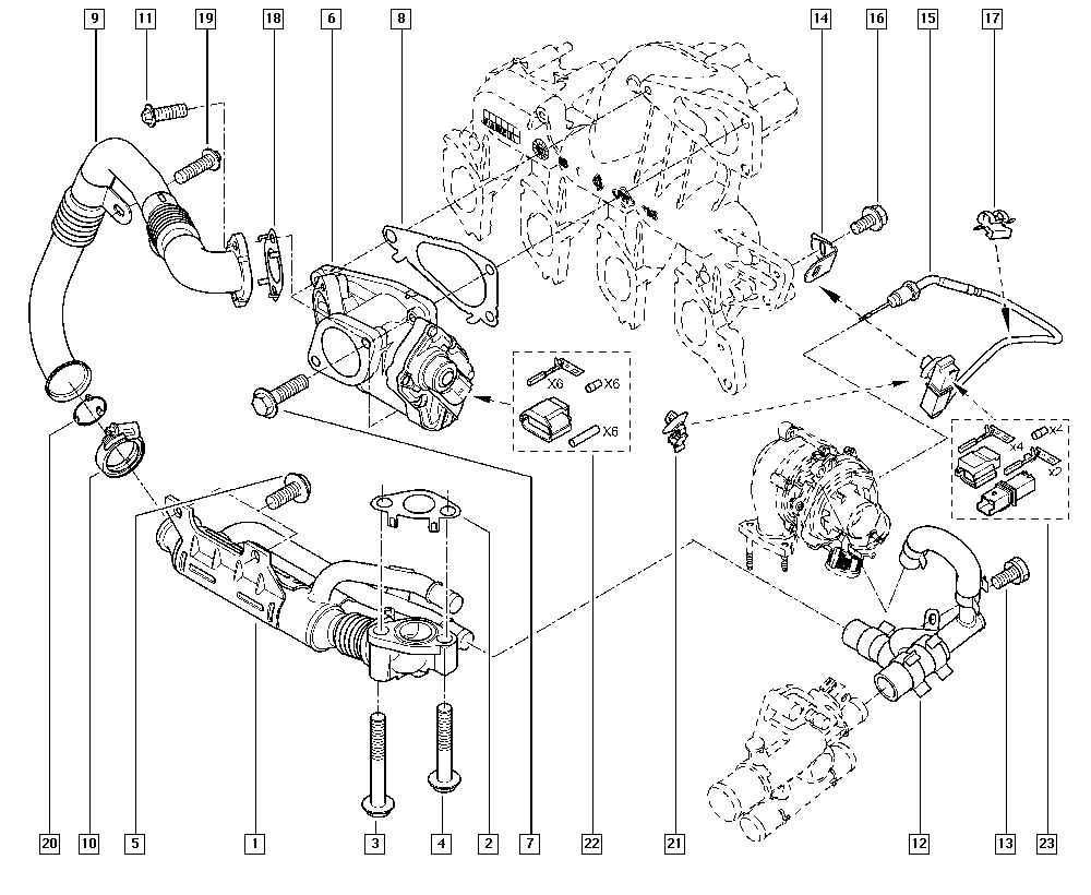 NISSAN 14710-6672R - Клапан возврата ОГ unicars.by