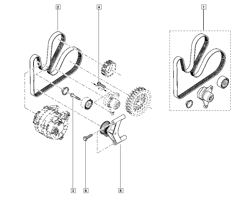 DACIA 11 72 003 34R - KIT BELT TENSIONER unicars.by