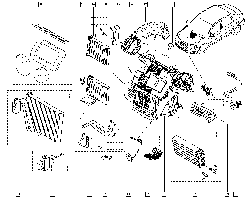 RENAULT 6001551674 - Сопротивление, реле, вентилятор салона unicars.by