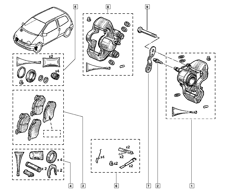 RENAULT 7701205277 - Тормозные колодки, дисковые, комплект unicars.by