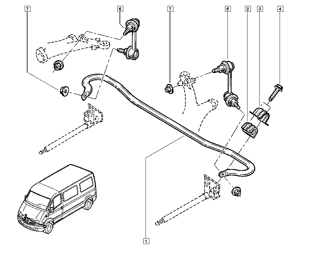 RENAULT 82 00 713 523 - Тяга / стойка, стабилизатор unicars.by