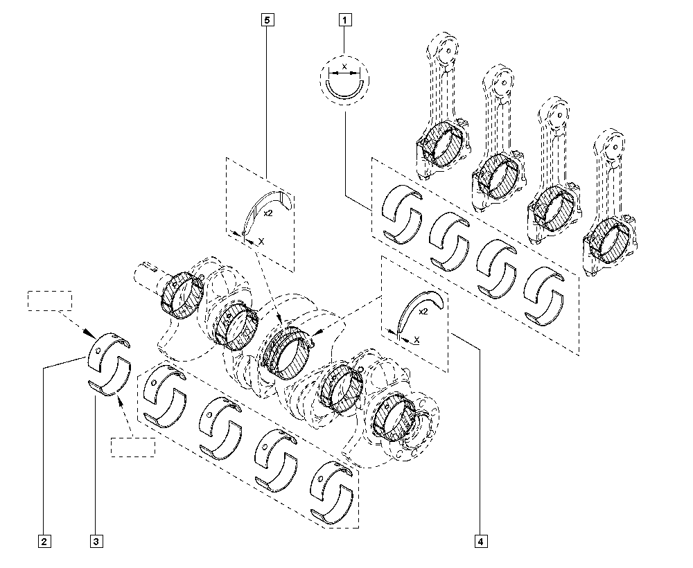 RENAULT 82 00 859 992 - Комплект подшипников коленчатого вала unicars.by