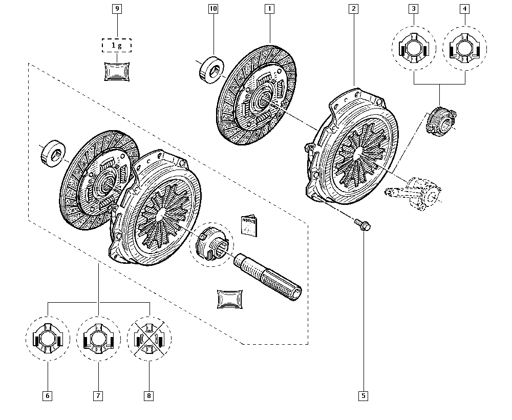 RENAULT 77 01 478 125 - Комплект сцепления unicars.by