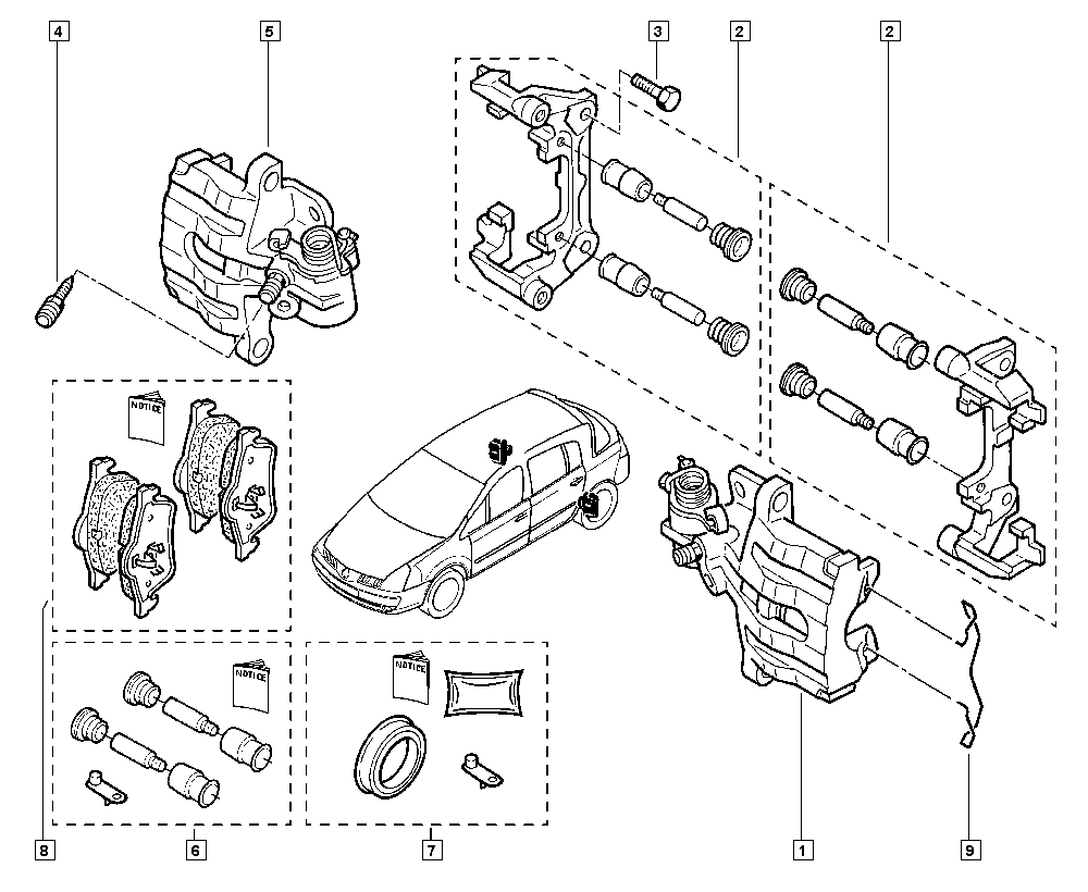 Barreiros 7701206609 - Тормозные колодки, дисковые, комплект unicars.by