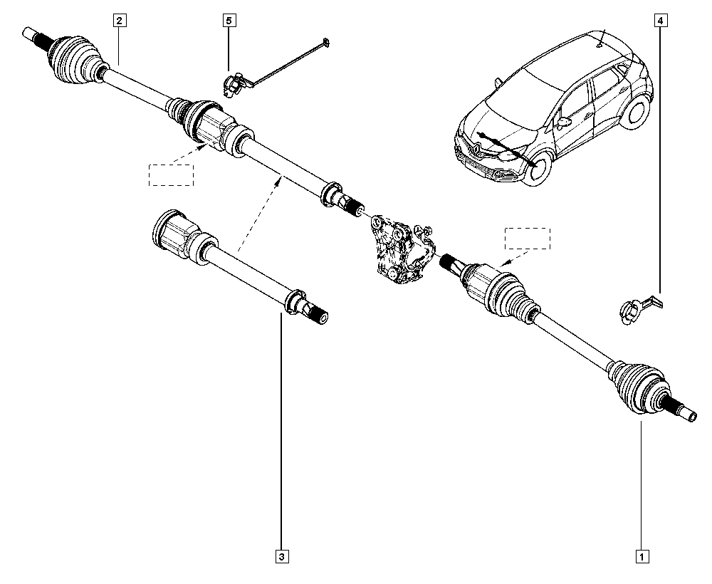 RENAULT 391010433R - Приводной вал unicars.by