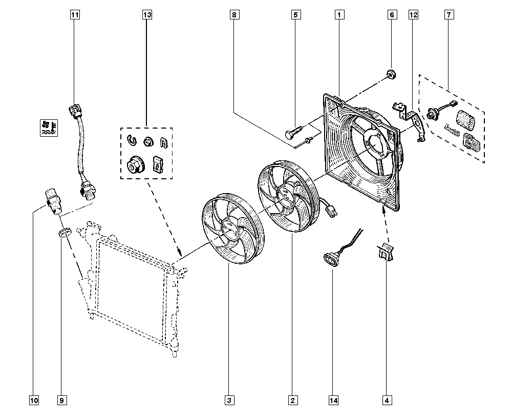 RENAULT 77 00 268 560 - Термовыключатель, вентилятор радиатора / кондиционера unicars.by