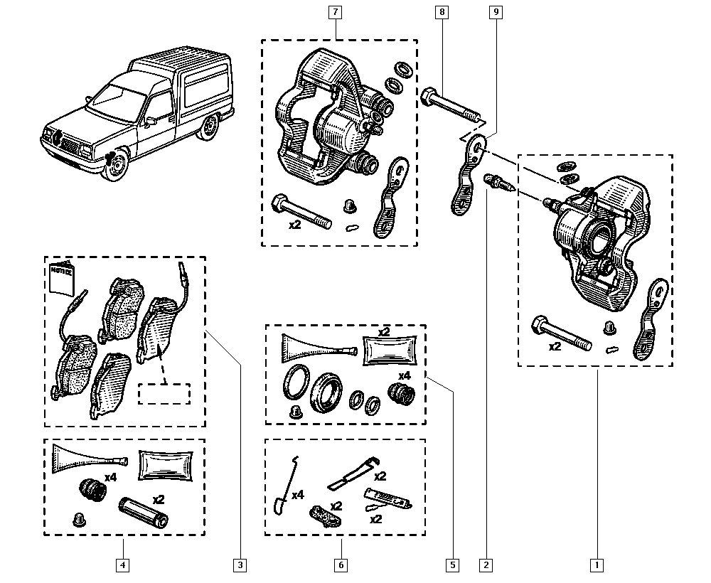 PEUGEOT 7701204530 - Тормозные колодки, дисковые, комплект unicars.by