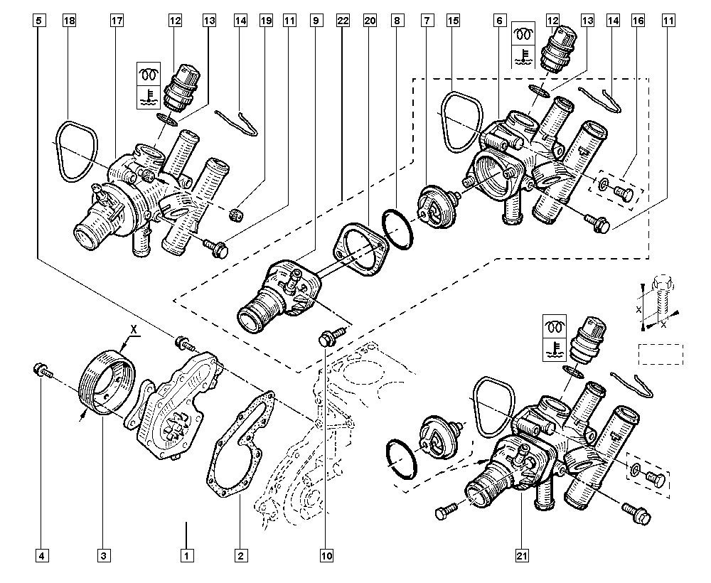 BMW 77 00 872 314 - Термостат охлаждающей жидкости / корпус unicars.by