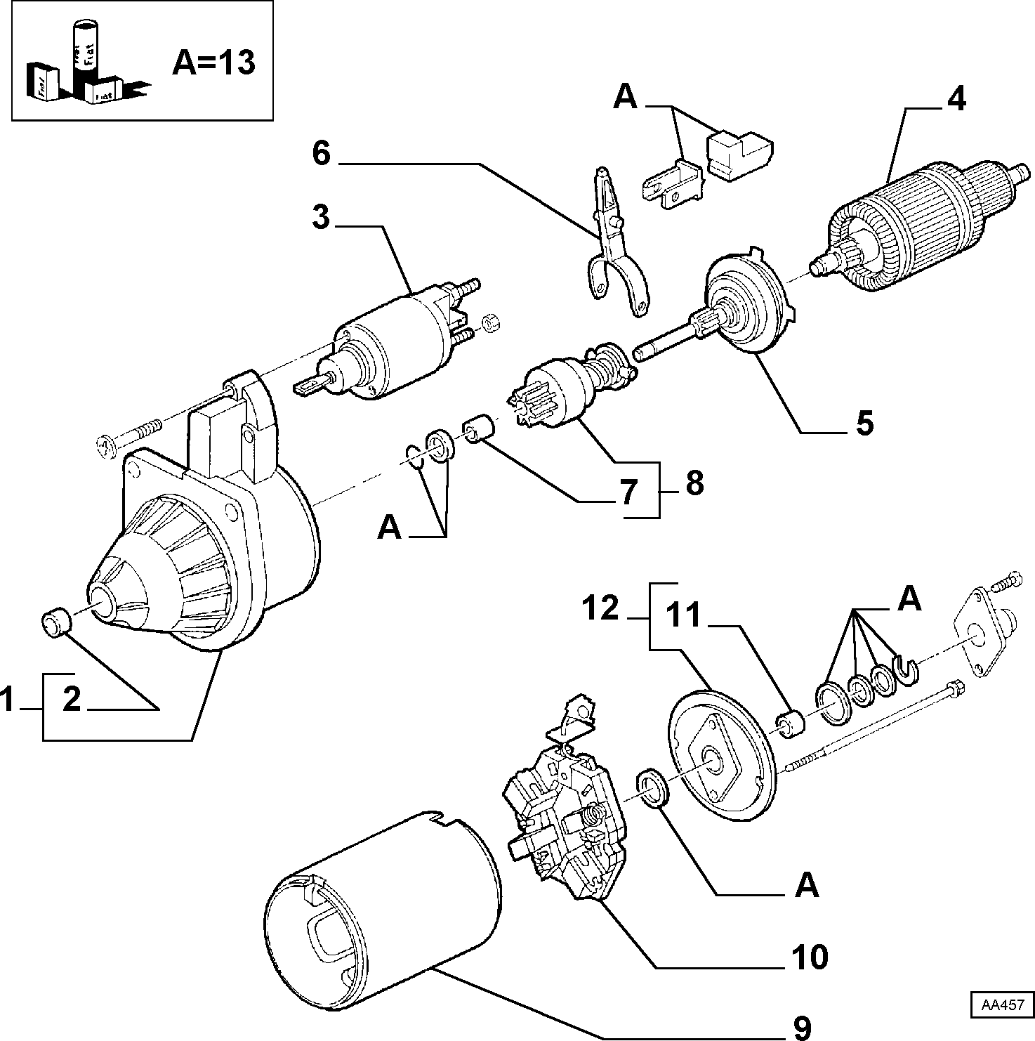 FIAT 9947890 - Кронштейн, угольная щетка unicars.by