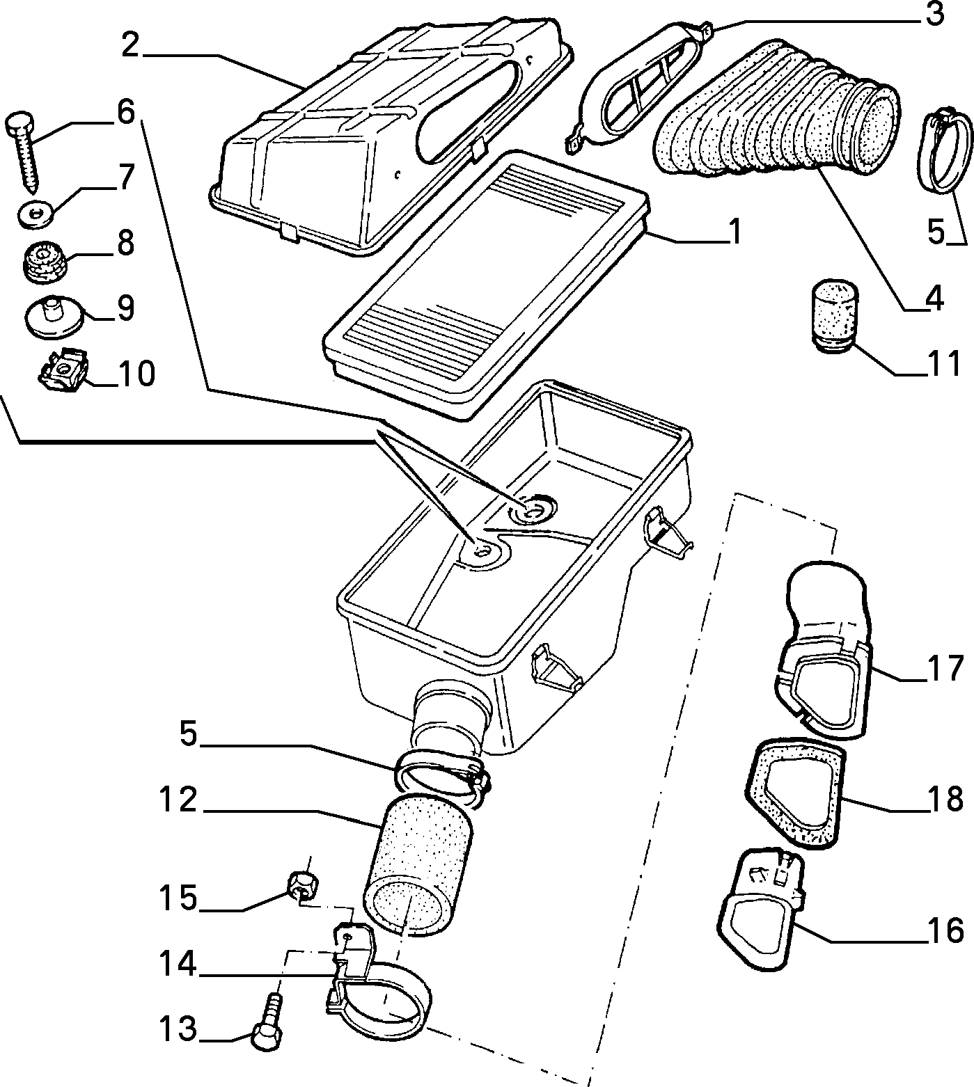 FIAT 71736130 - Воздушный фильтр, двигатель unicars.by