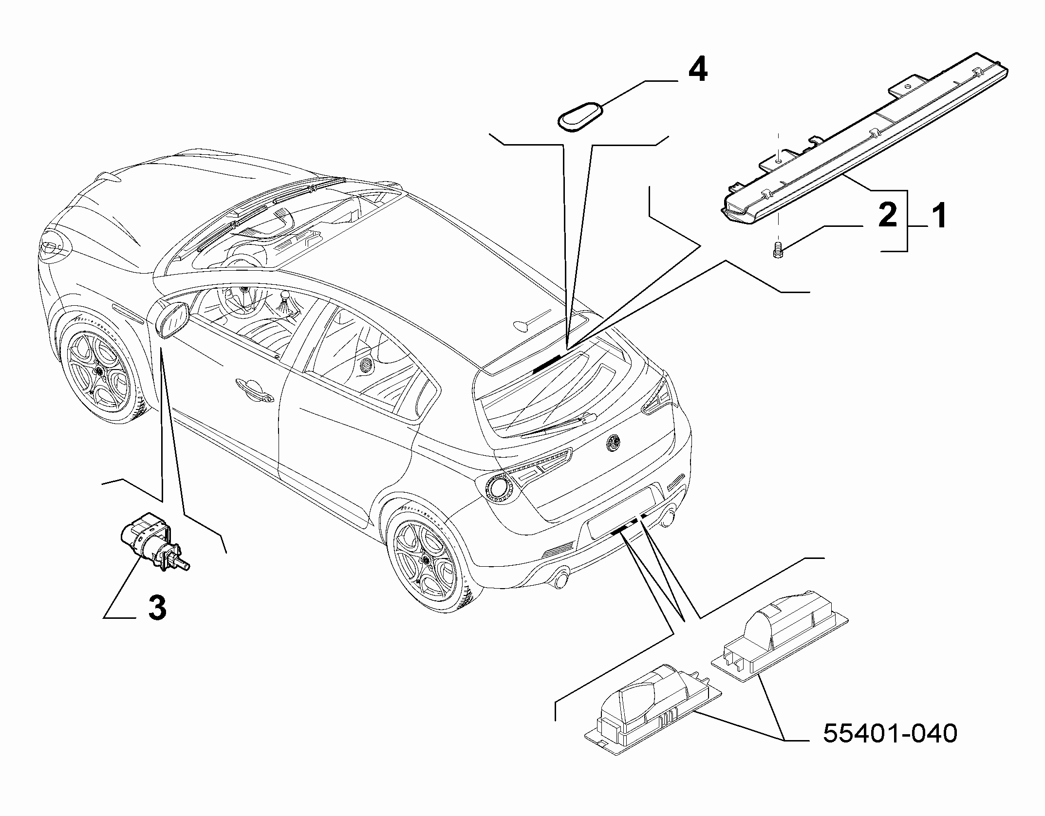 FIAT 50520116 - Выключатель фонаря сигнала торможения unicars.by