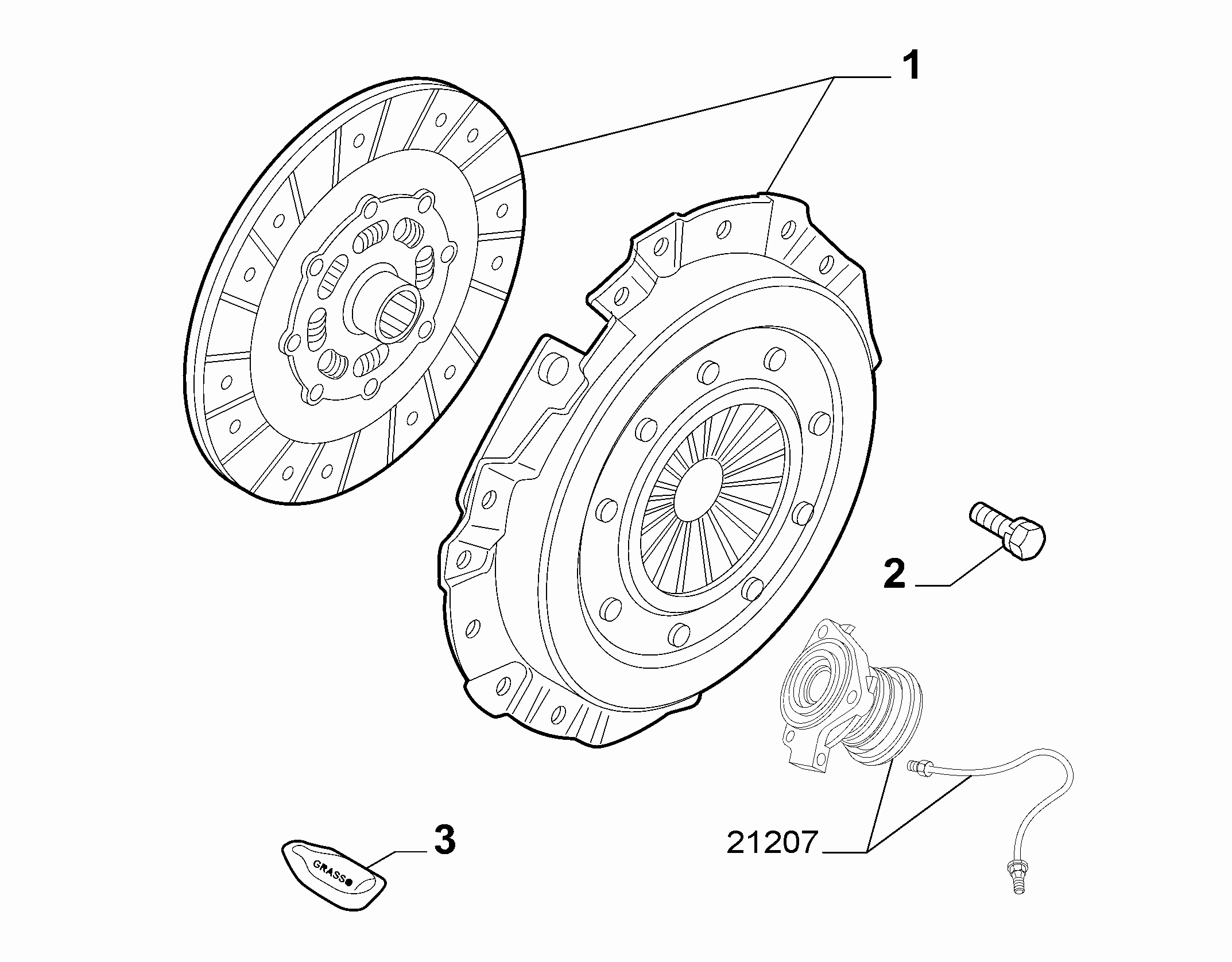 General Motors 55214338 - Комплект болтов, маховик unicars.by