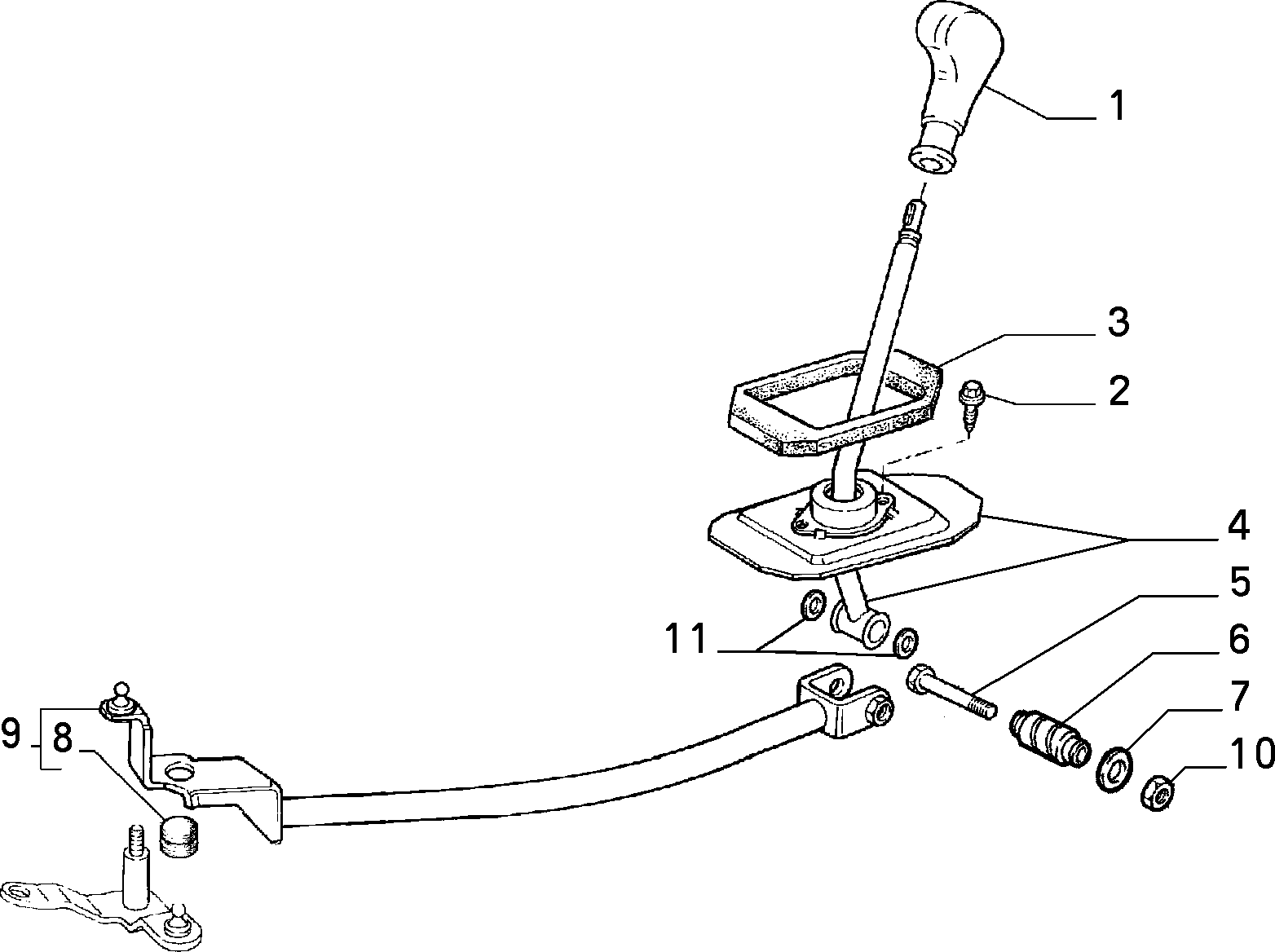 FIAT 4259848 - Ремкомплект, рычаг переключения передач unicars.by