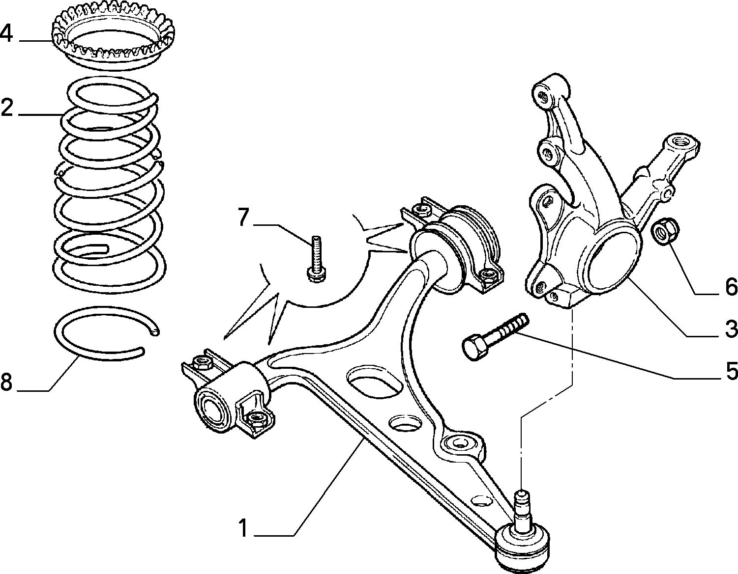 Alfarome/Fiat/Lanci 46474557 - Рычаг подвески колеса unicars.by