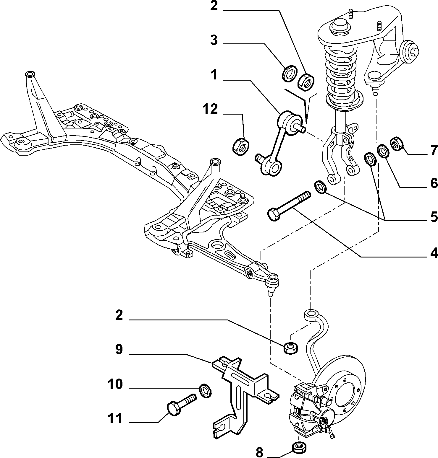 Alfarome/Fiat/Lanci 46843389 - Тяга / стойка, стабилизатор unicars.by