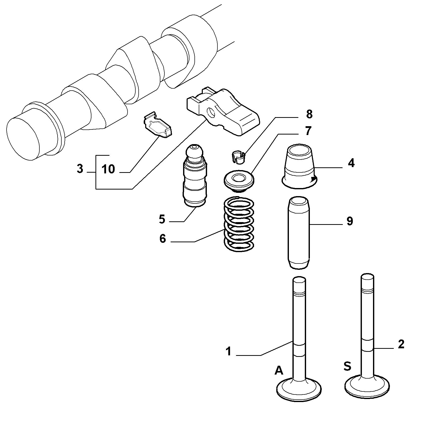 FIAT 4676 7972 - Толкатель, гидрокомпенсатор unicars.by