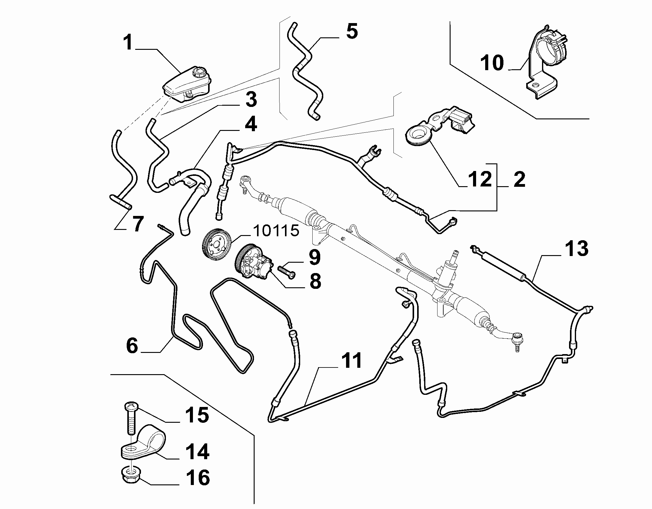 Alfarome/Fiat/Lanci 51839102 - Гидравлический насос, рулевое управление, ГУР unicars.by