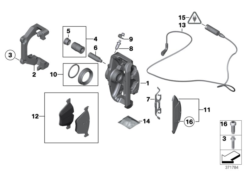 BMW 34 21 6 769 103 - Ремкомплект, тормозной суппорт unicars.by