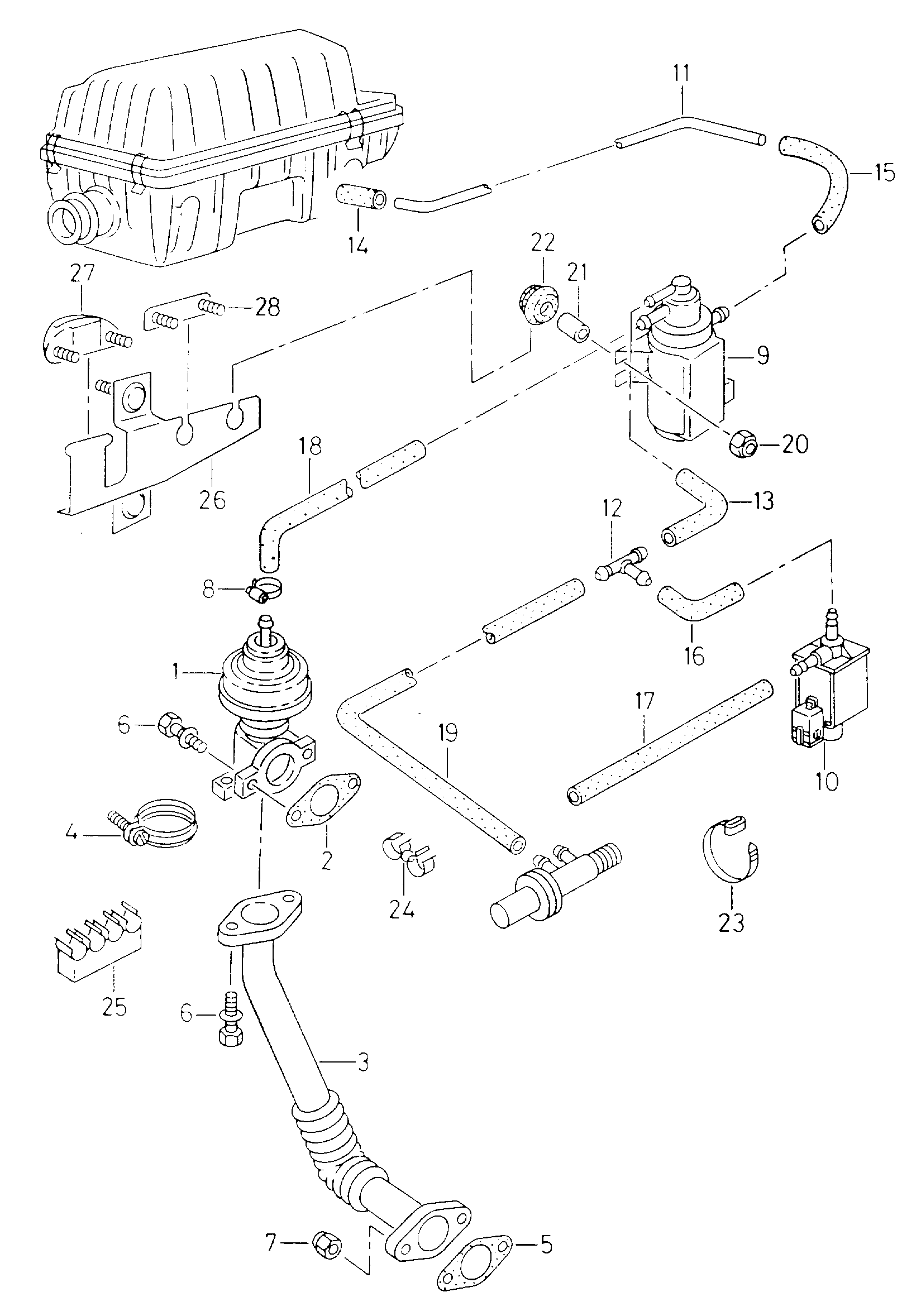 VAG 028906283A - Клапан, впускная система дополнительного воздуха unicars.by