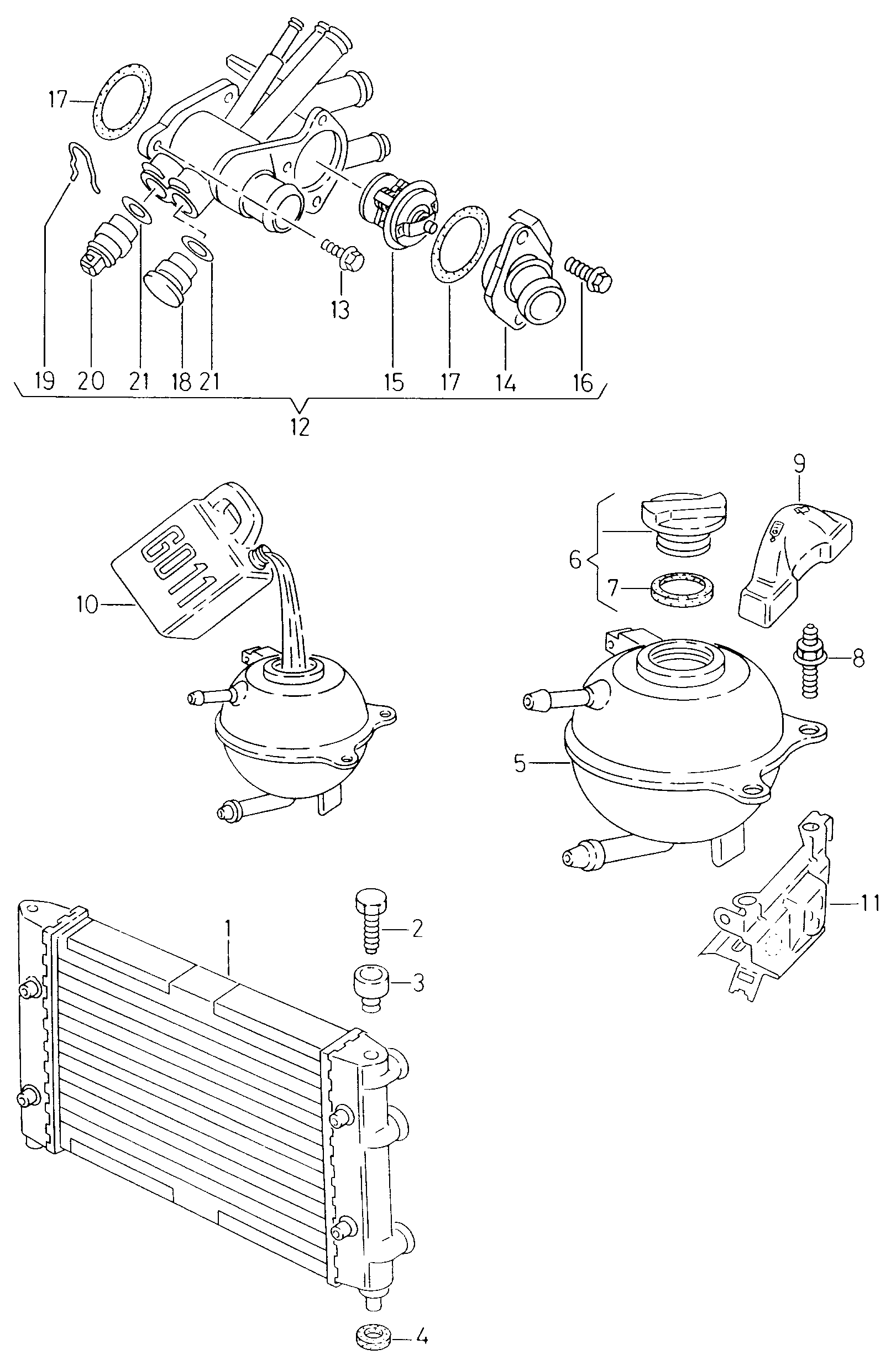 Seat 032 121 121 J - Фланец охлаждающей жидкости unicars.by