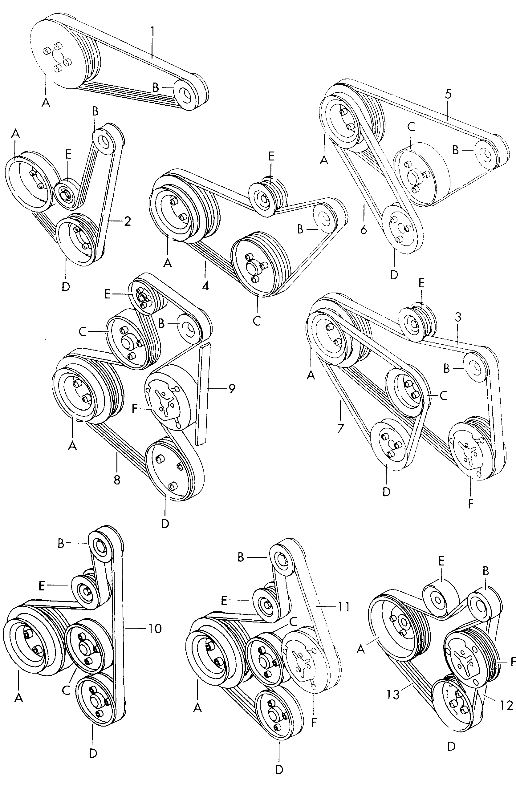 VW 030 903 137 E - Клиновой ремень, поперечные рёбра unicars.by