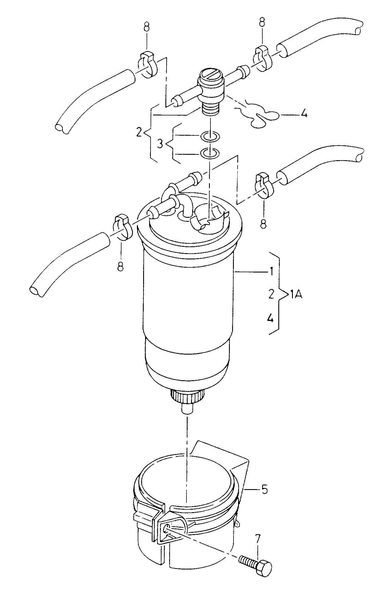 VW 6K0 127 401 G - Топливный фильтр unicars.by