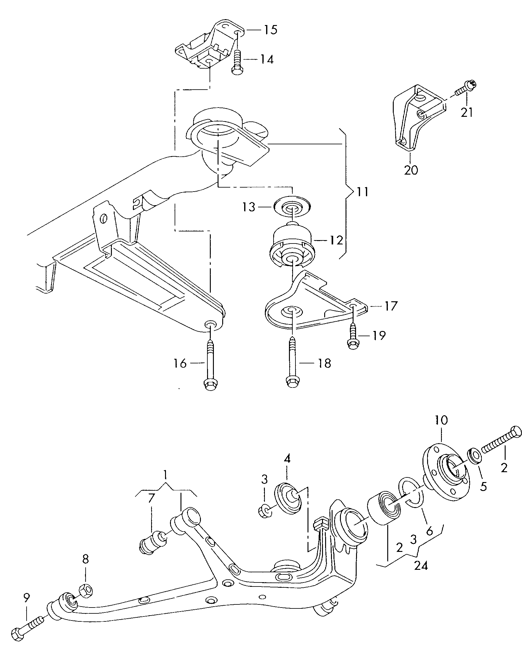 FORD 7M0501541 - Сайлентблок, рычаг подвески колеса unicars.by