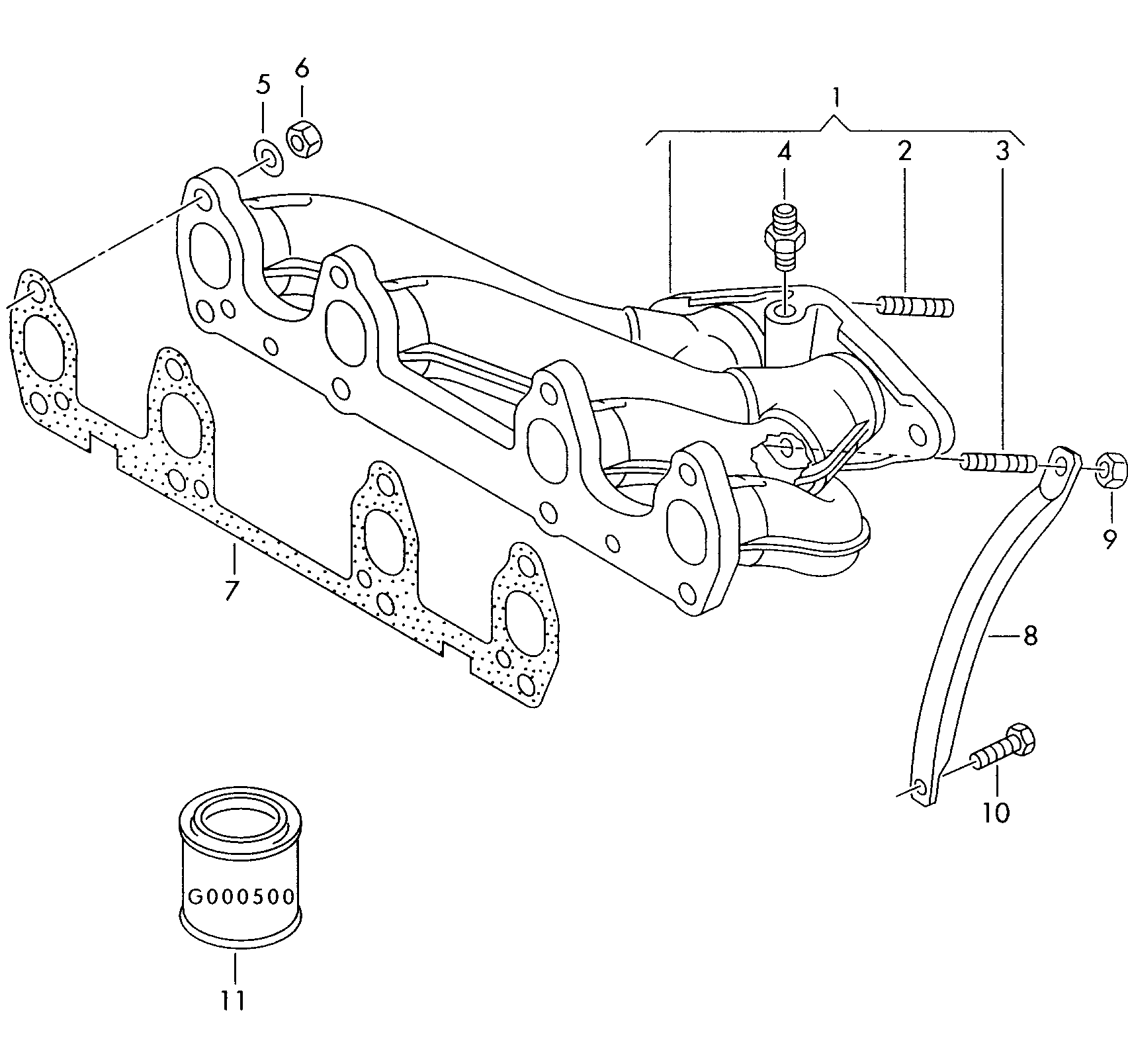 VAG N  01152721 - Монтажный комплект, рычаг подвески колеса unicars.by