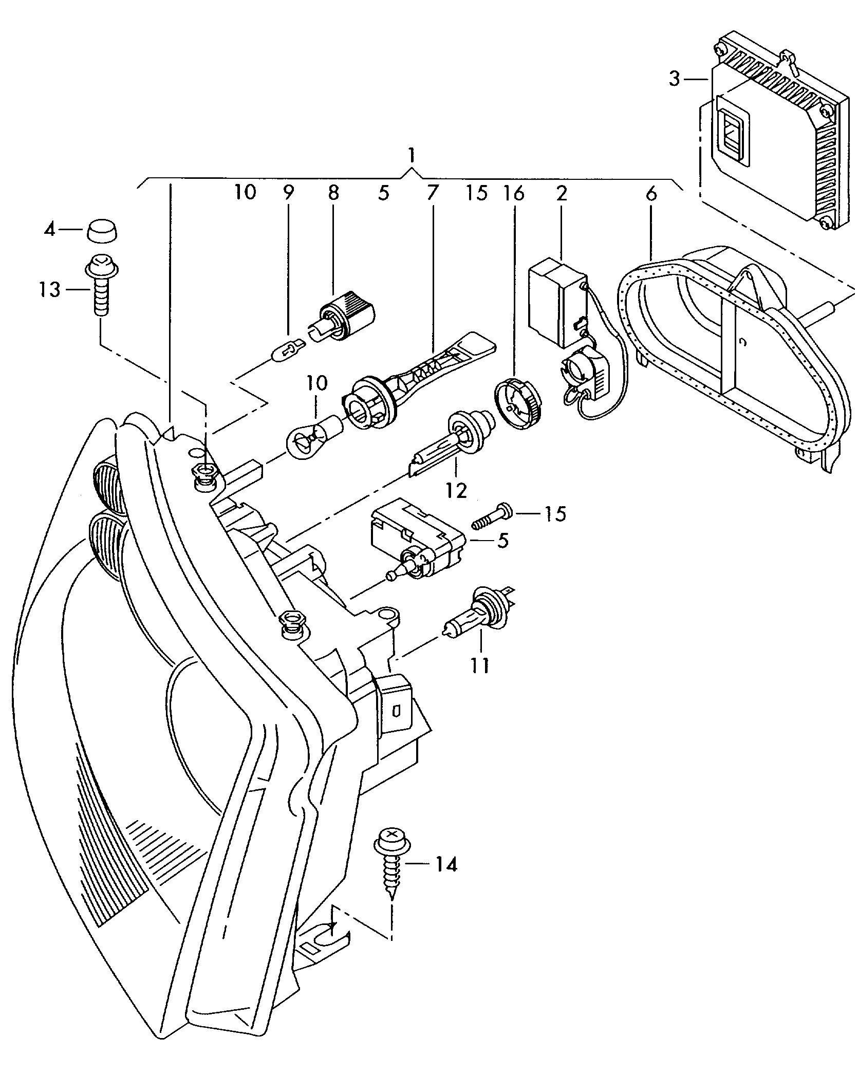 VAG 7M3907391 - Устройство управления, освещение unicars.by