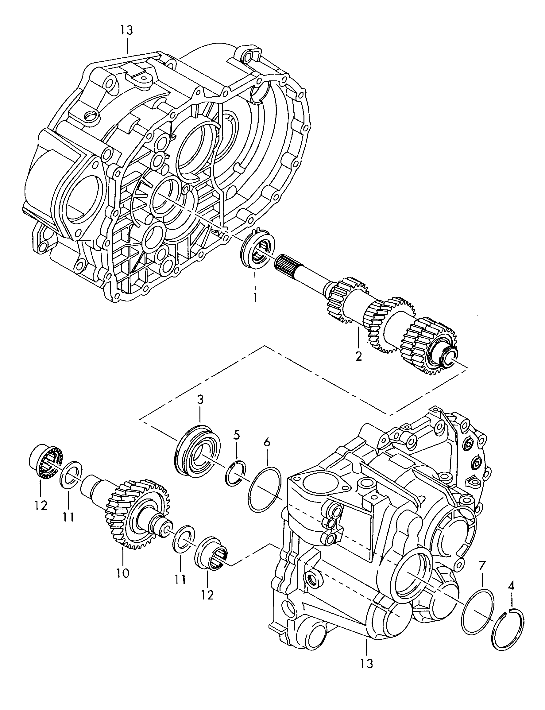 VW 02T 311 373 D - Ремонтный комплект, ступенчатая коробка передач unicars.by