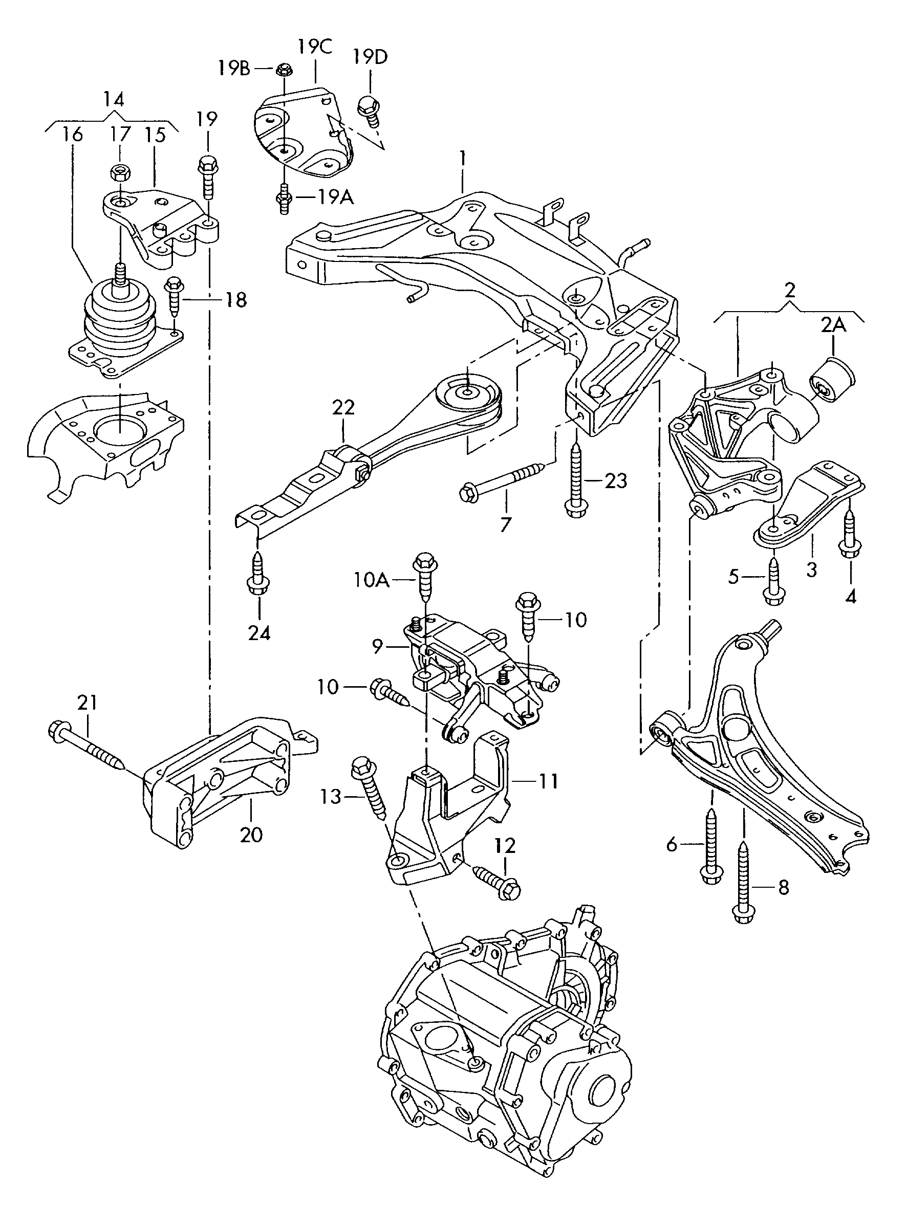 VAG 6Q0 407 183 A - Сайлентблок, рычаг подвески колеса unicars.by