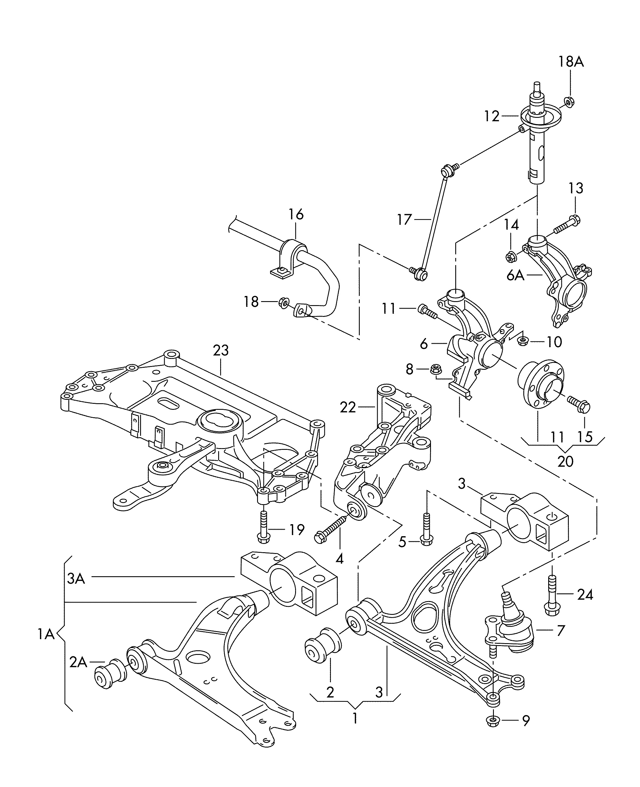 VAG 1K0 407 151AD - Рычаг подвески колеса unicars.by