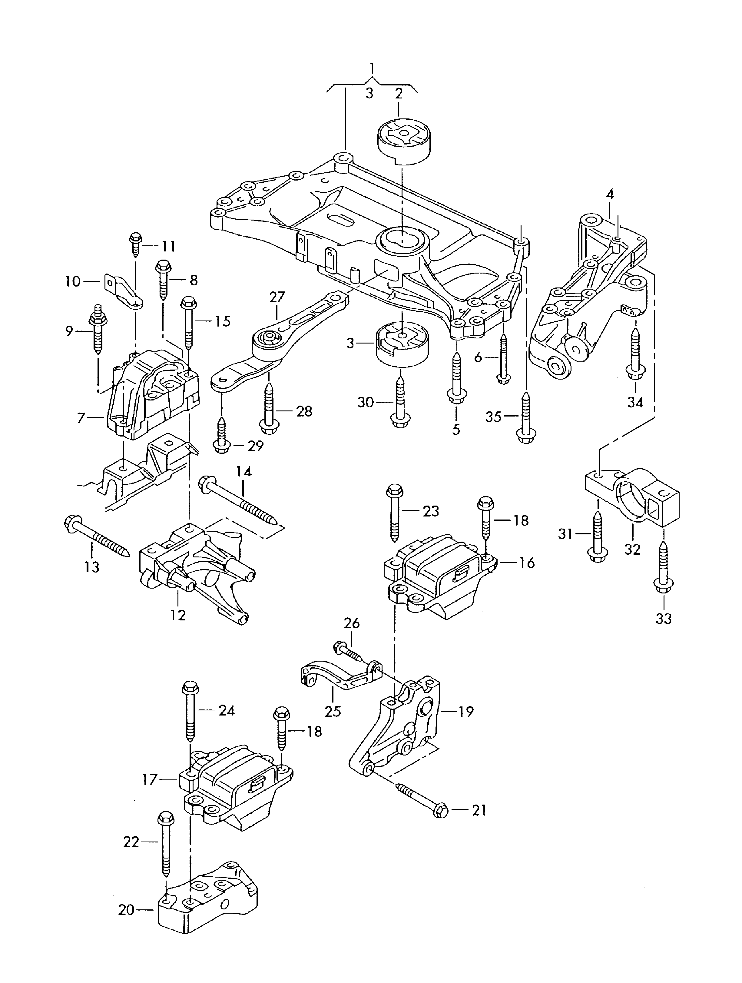 VAG 1K0 199 855L - Подушка, опора, подвеска двигателя unicars.by