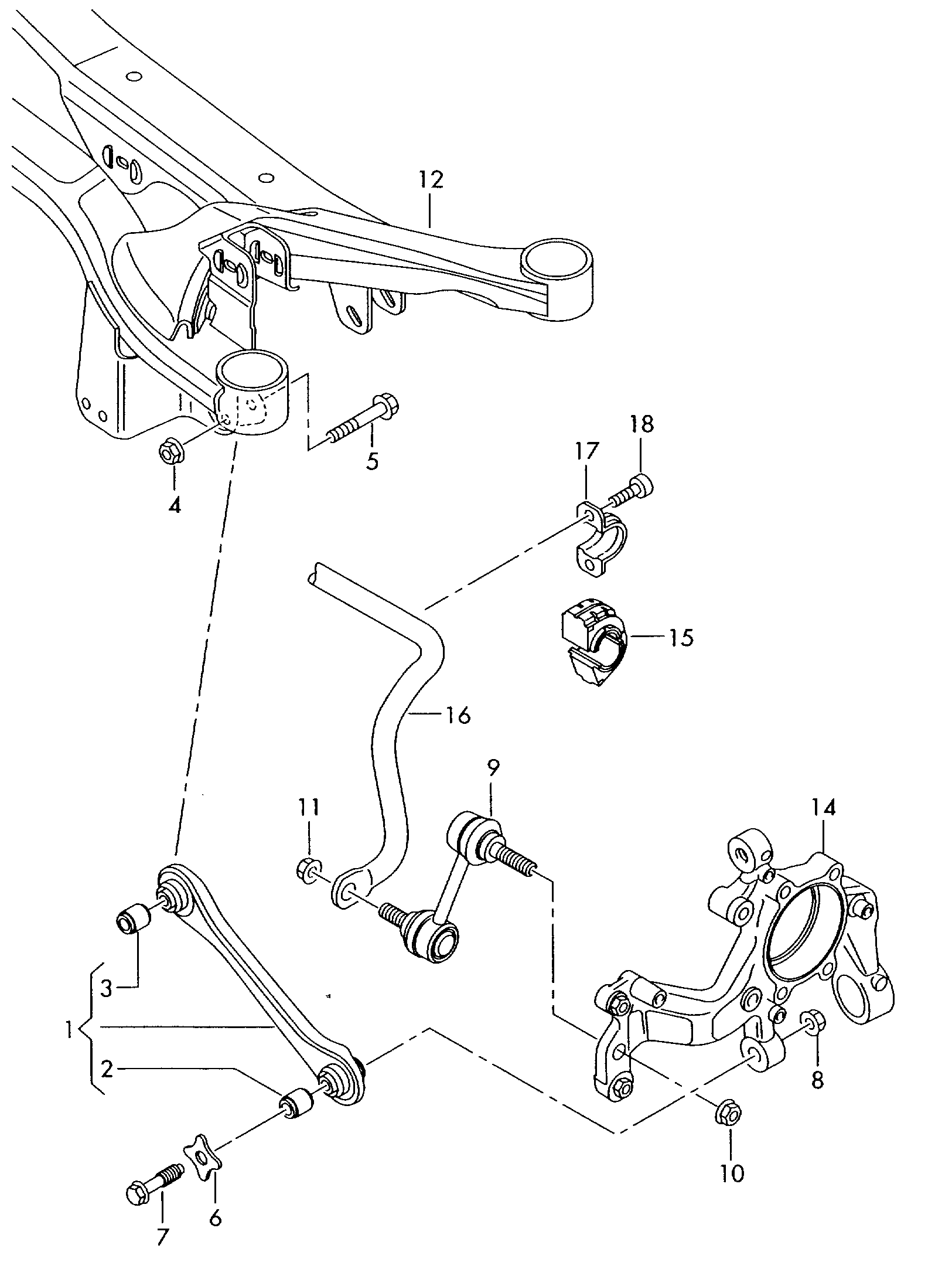 VW 1K0 501 529 F - Рычаг подвески колеса unicars.by