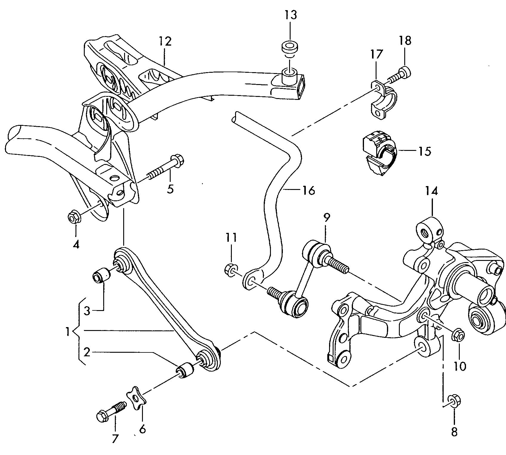 Alfa Romeo 1K0 505 465J - Тяга / стойка, стабилизатор unicars.by