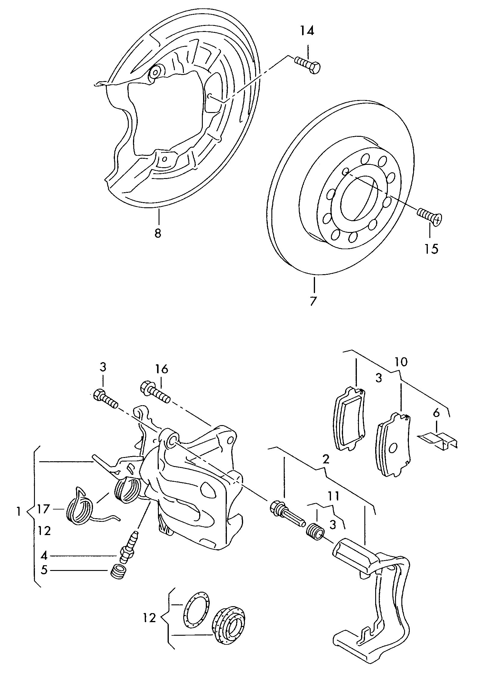 VAG 1K0 615 423 J - Тормозной суппорт unicars.by