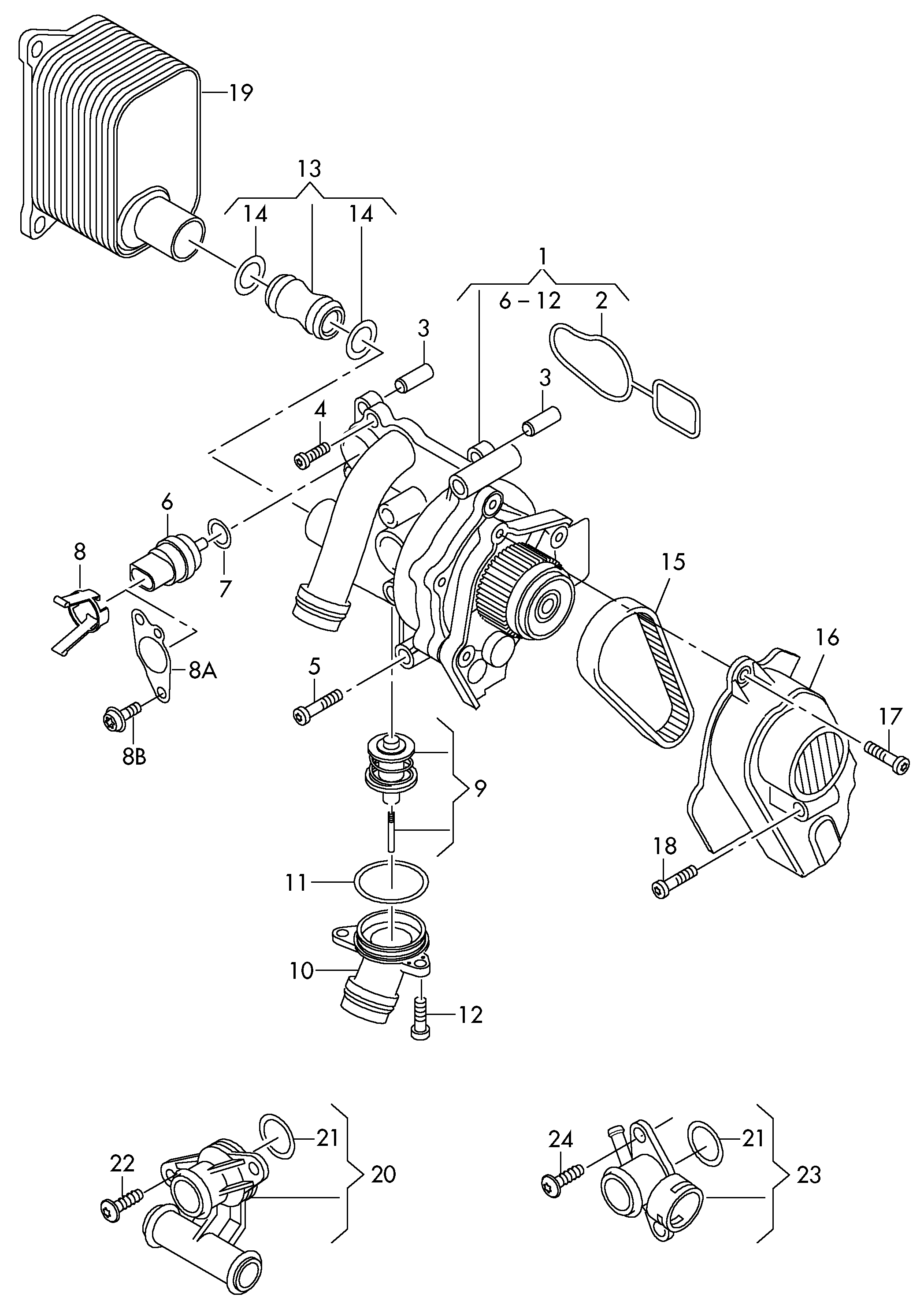 VAG 06H 121 131 C - Трубка охлаждающей жидкости unicars.by