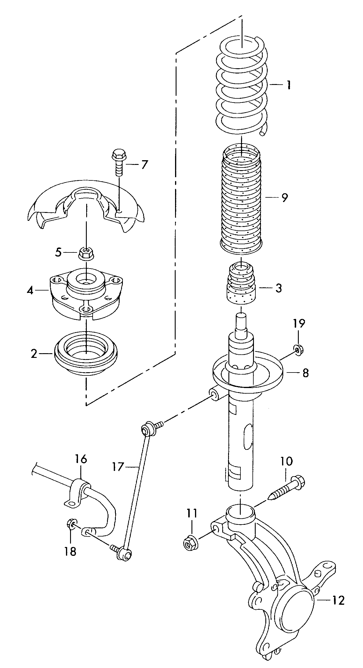 Seat 1K0 411 315 K - Тяга / стойка, стабилизатор unicars.by