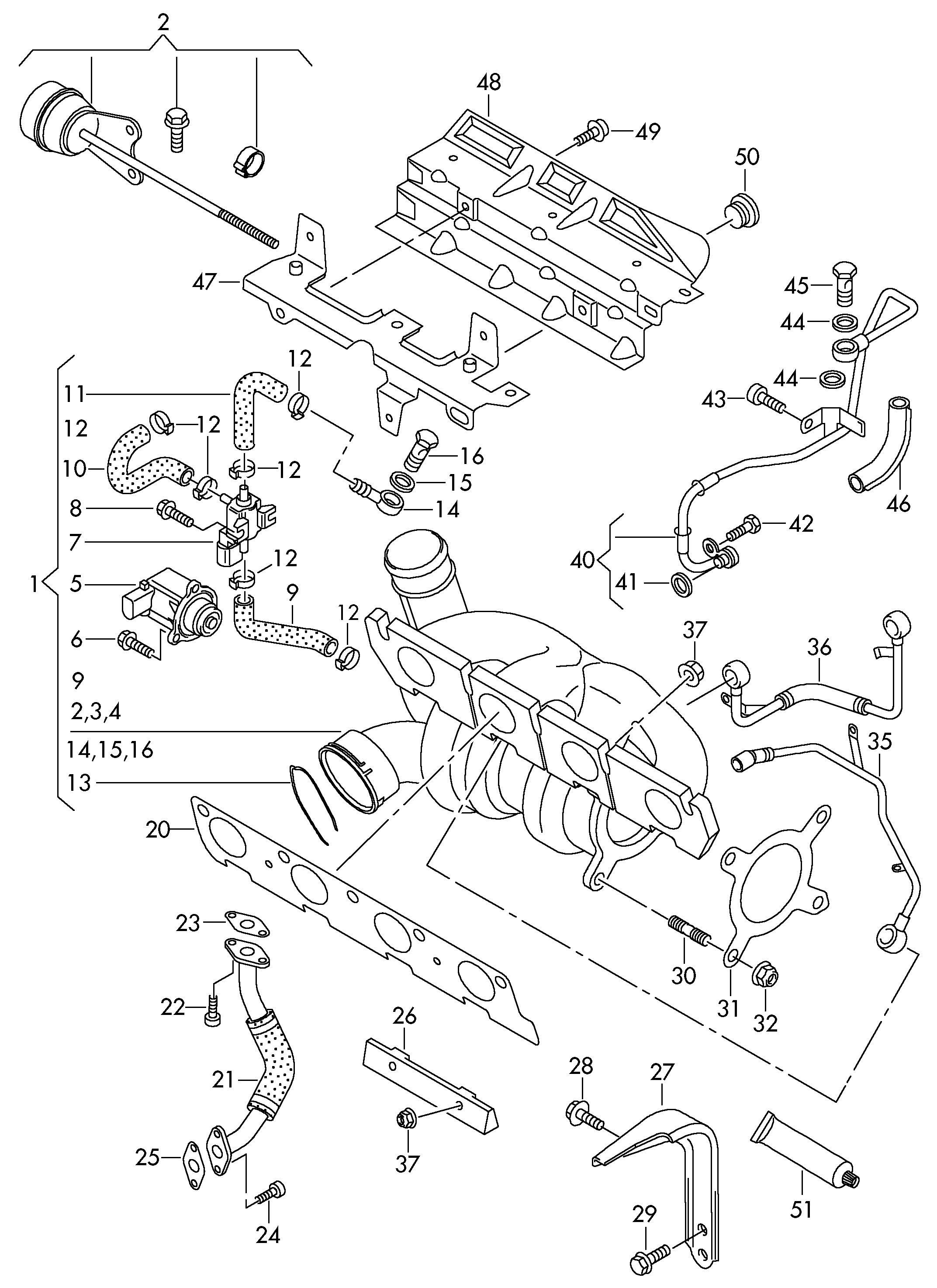 VAG 06J145771D - Трубка, маслопровод компрессора unicars.by