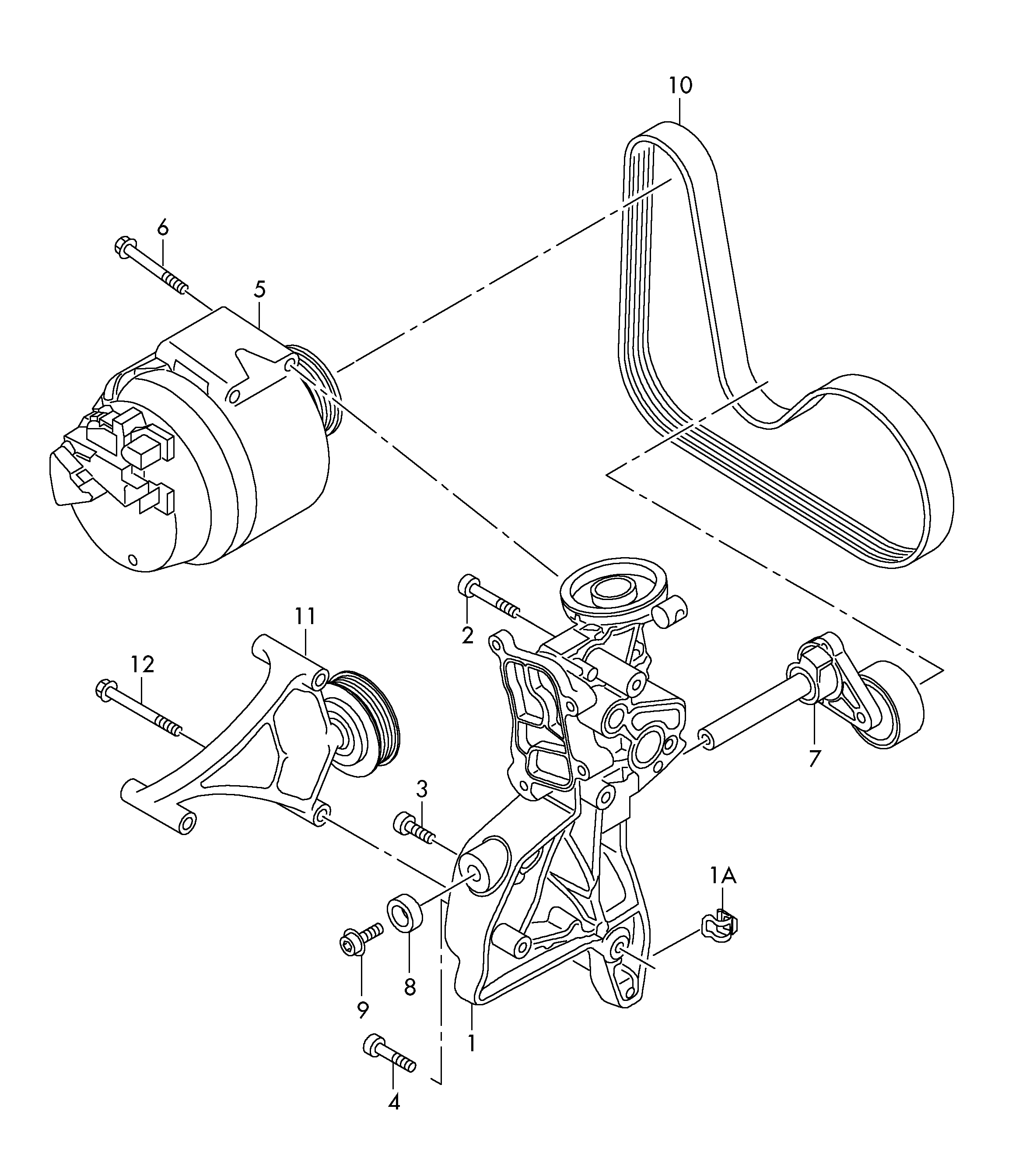 Skoda 06J903133D - Натяжитель, поликлиновый ремень unicars.by