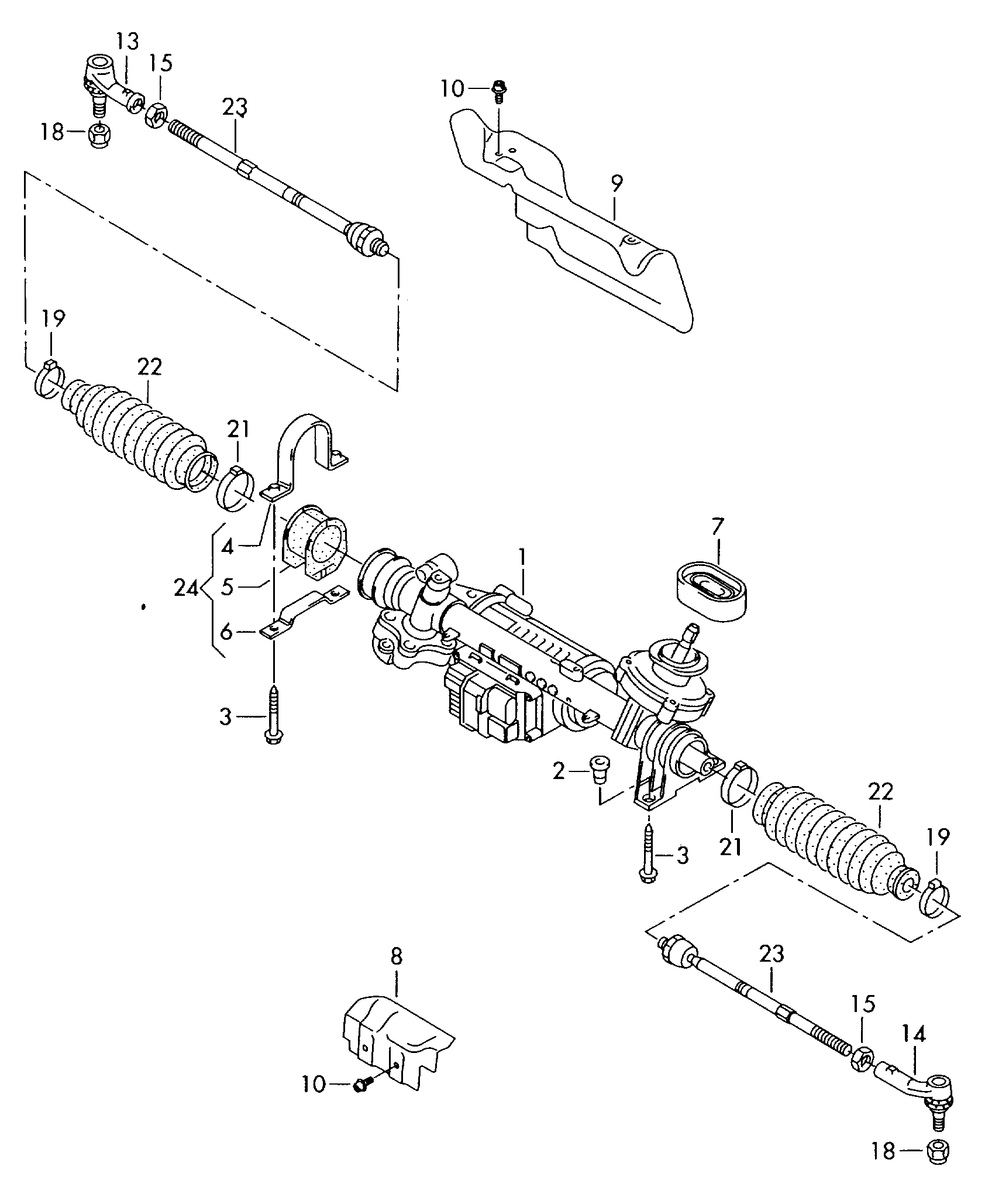 Seat 1K1 423 055 M - Рулевой механизм, рейка unicars.by