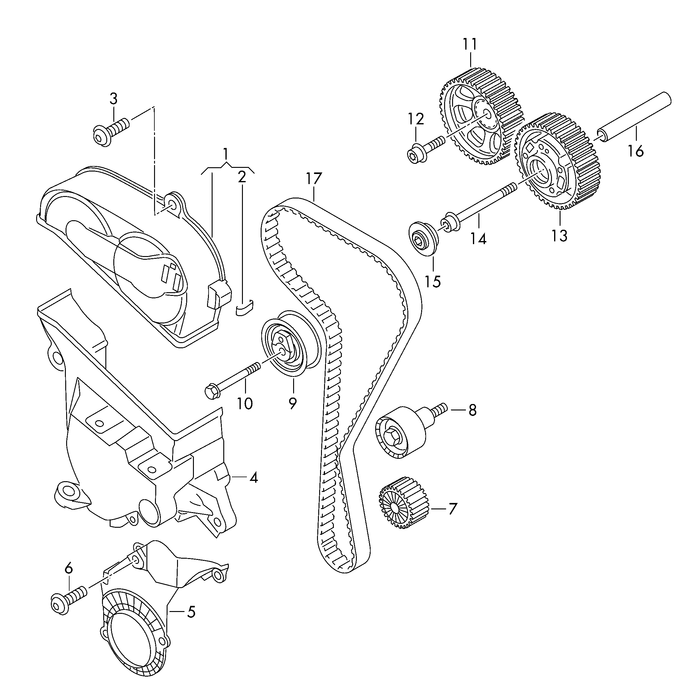 AUDI (FAW) 04E 109 119 F - Комплект зубчатого ремня ГРМ unicars.by