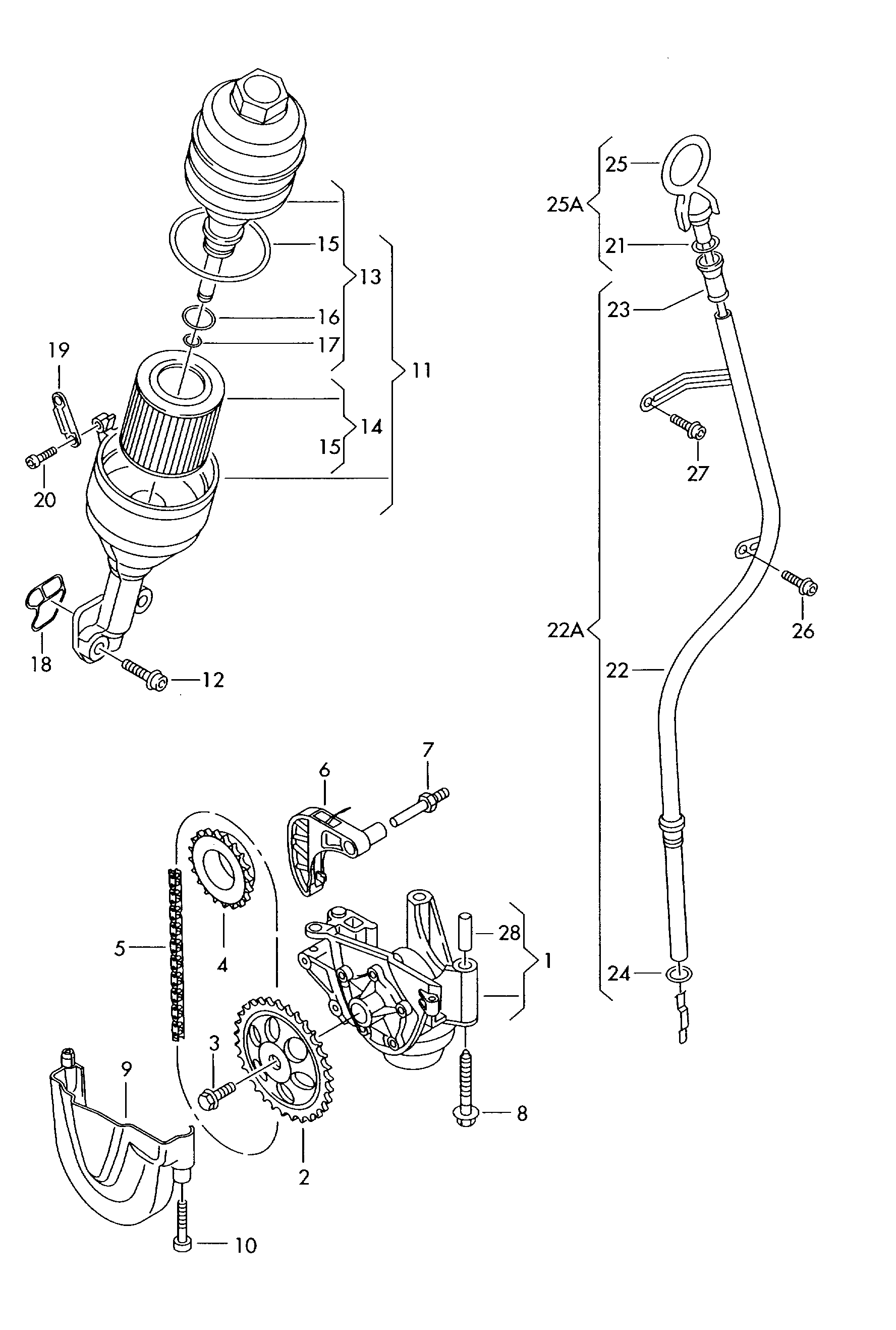 Seat 03E 109 229 - Цепь, привод маслонасоса unicars.by