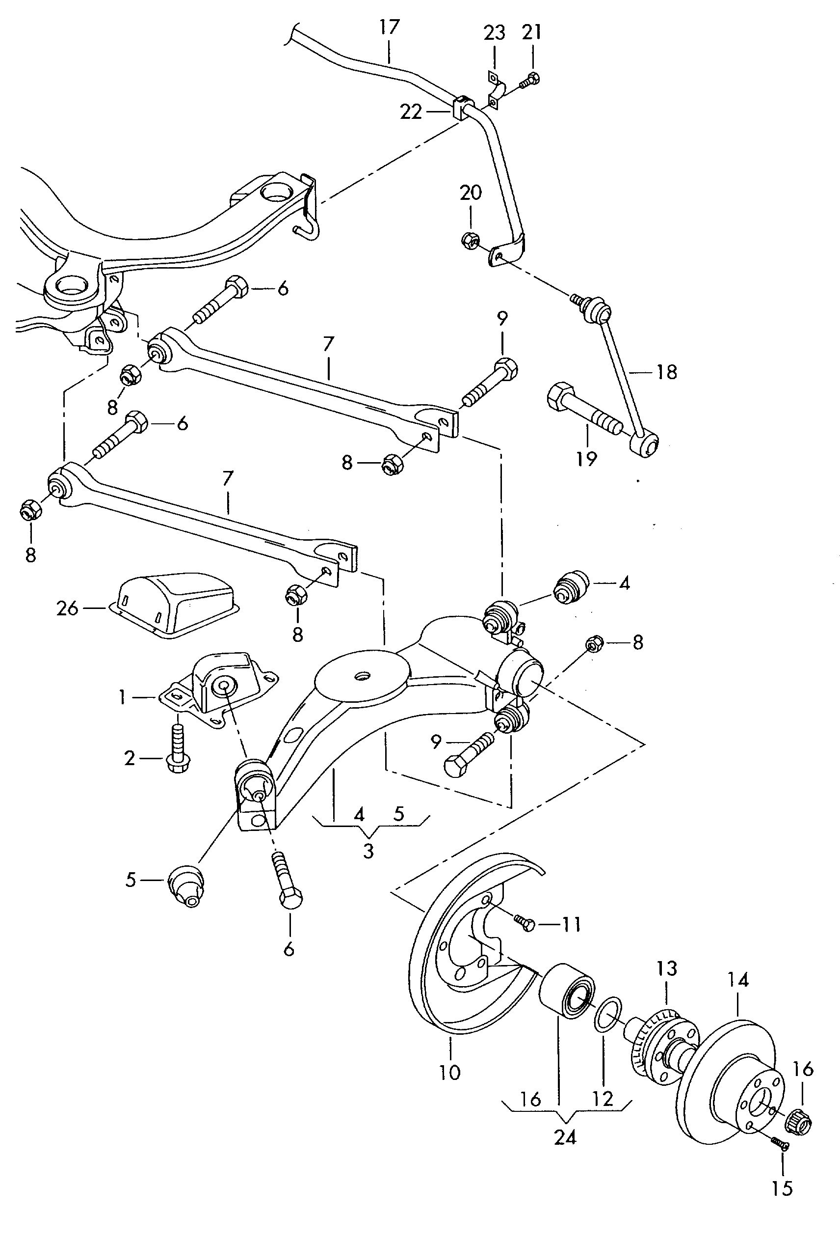 Porsche N   101 064 02 - Ремонтный комплект, рычаг подвески unicars.by