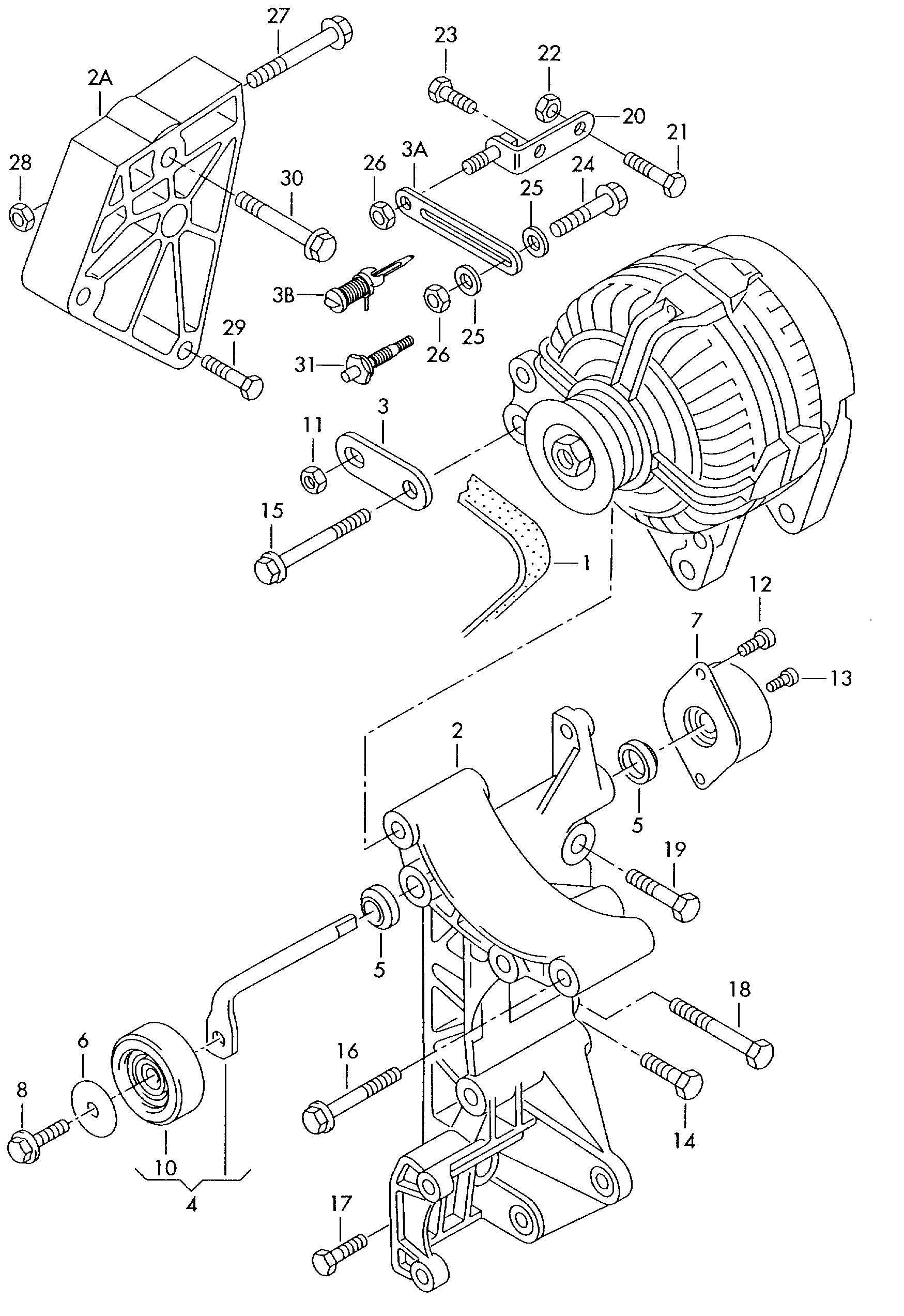 VW 028 145 278 M - Ролик, поликлиновый ремень unicars.by